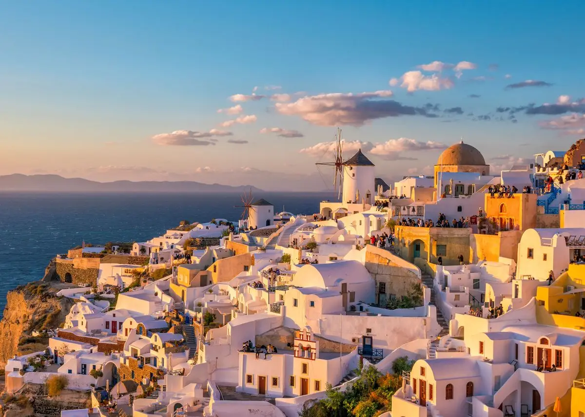 thumbnail image 1 of Póster de la costa de un hermoso paisaje de Santorini, Grecia, arte de pared de viaje, decoración, fotos, impresiones en lienzo, decoración estética de la habitación del hogar, 1 of 5