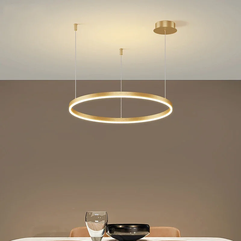 Modern LED Ring Chandelier Home Lighting Living Room Dining Room Ceiling Hanging Chandelier Lustre Indoor Lighting Decoration led chandelier ceiling chandelier