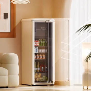 DAEWOO 225L Wine Refrigerators Retro Mini Refrigerator Office Refrigerator 225L 7 Layers Mini Refrigerator Wine Cabinet Fridge 220V 1