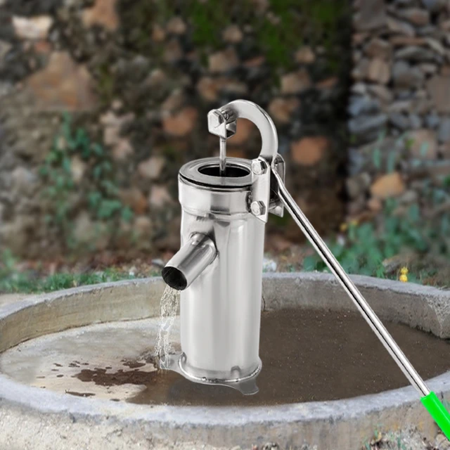 Manuelle Wasserpumpe Haushalts garten Saugpumpe Edelstahl Handshake Brunnen  Strahl pumpe für Garten Park Farm Hof Teiche - AliExpress