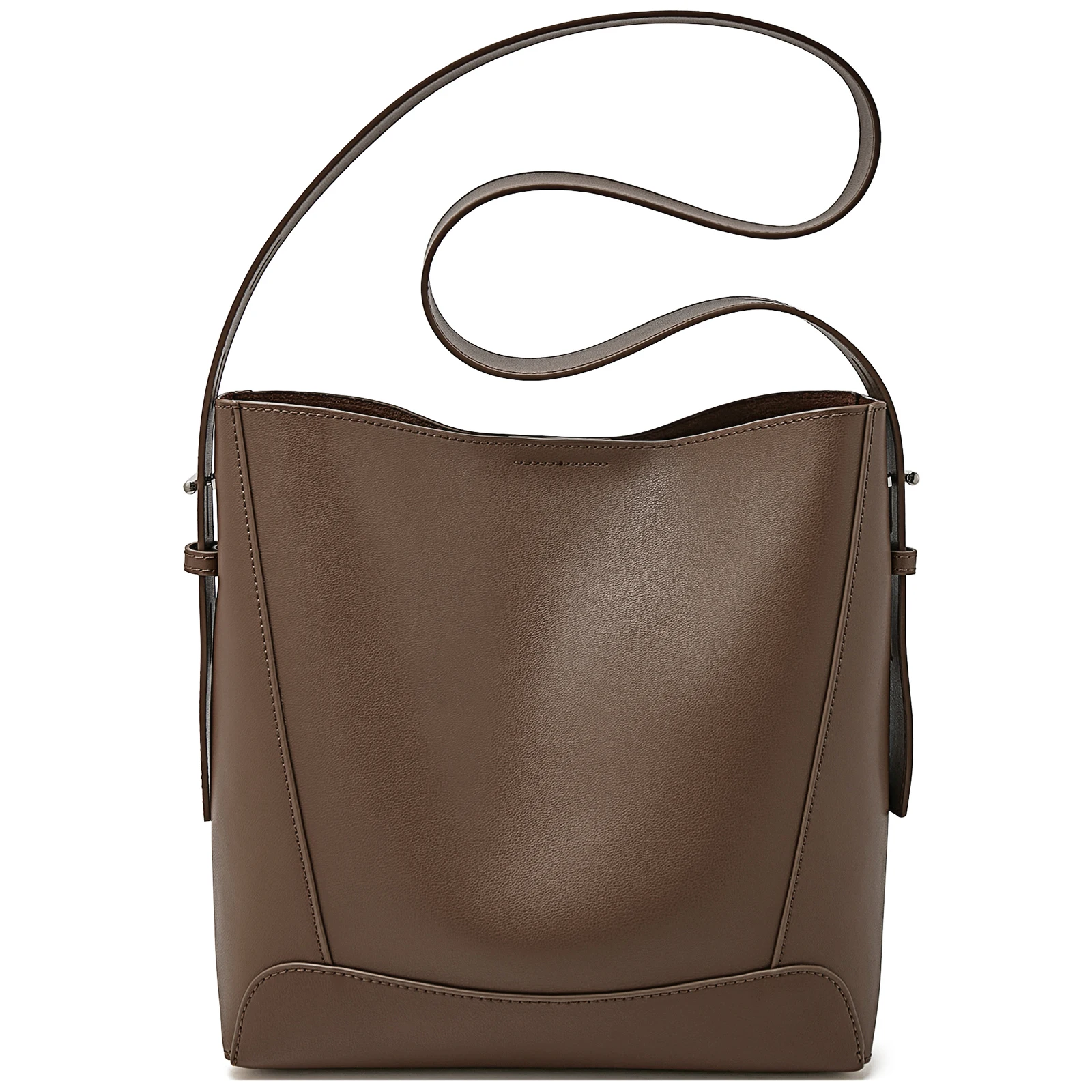 FOXER Bolsos de hombro retro de moda para mujer, bolso de mano tipo cubo de gran capacidad, bolso de oficina para mujer, bolso tipo hobo de cuero partido, bolsos para mujer con correa ancha