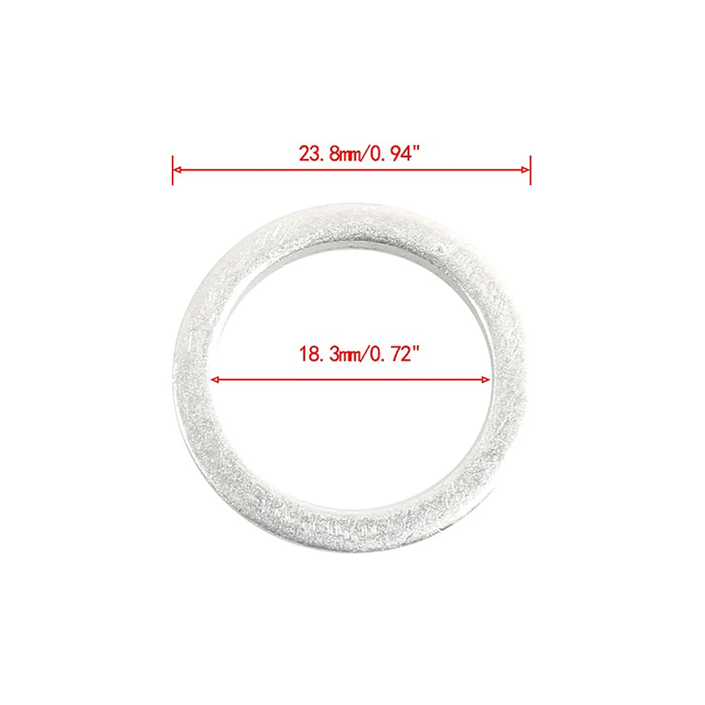 Transmission Fluid Drain Plug Crush Washer Aluminum Alloy Car Engine Oil Crush Washer 90430-18008 for Toyota Runner Avalon Camry