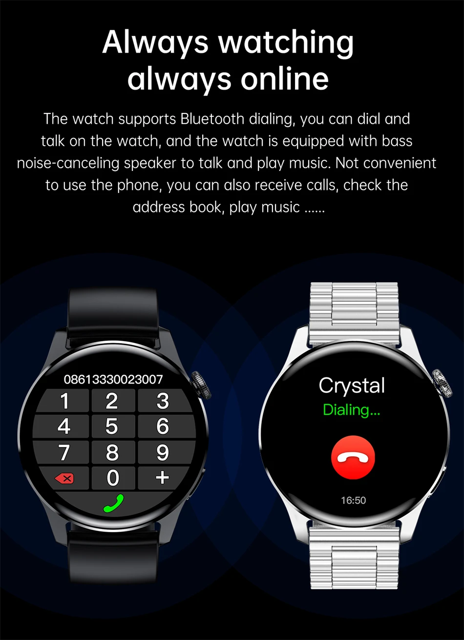 2022 New Bluetooth Call Smart watch Men Full touch Screen Sports fitness watch Bluetooth is Suitable For Android ios Smartwatch