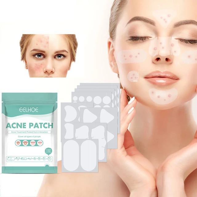 Face Patch Tratamento de Acne Hidrocolóide Ferramenta Removedor de Pimple Ingrediente Natural Cuidados com a pele em forma grande, 8pcs por pacote 3