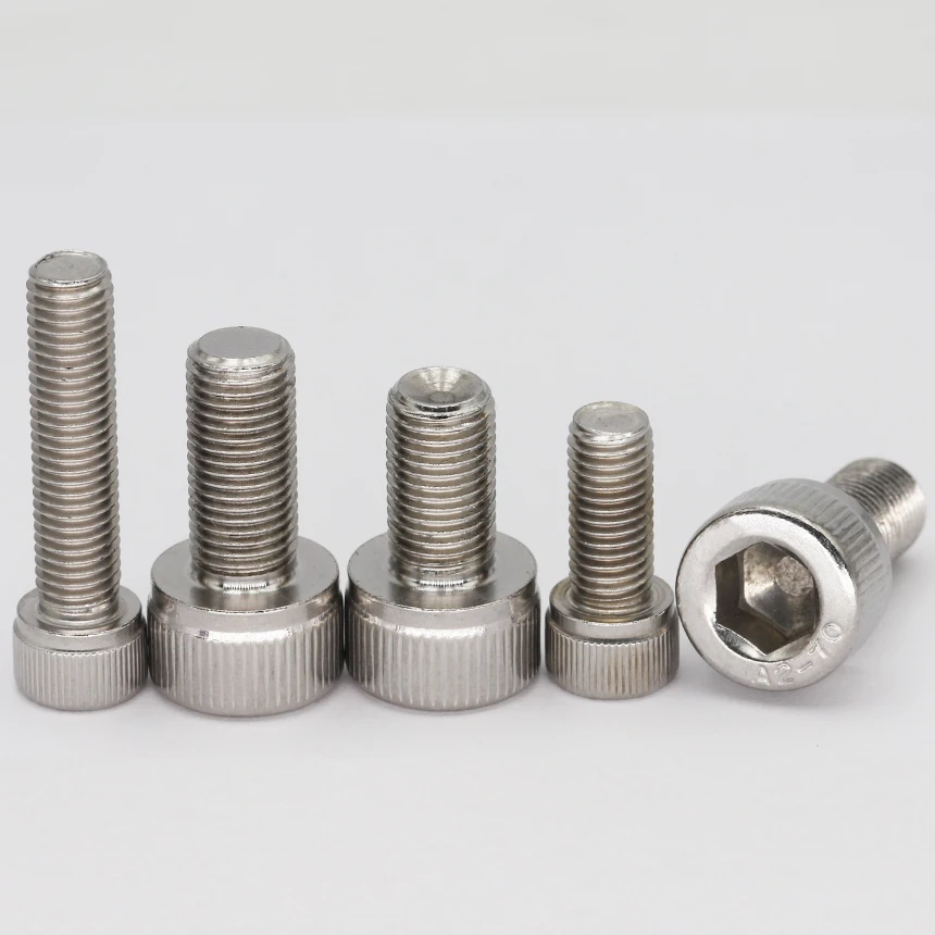304 Stainless Steel Cup Inner Hexagon Hex Socket Allen Head Cap Bolt Screw M7 M9 1mm 1.25mm 1.5mm Fine Thread Pitch DIN912