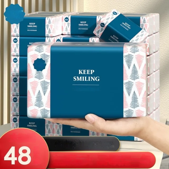 할인된 가격으로 구매할 수 있는 만화 티슈 페이퍼 추출 전체 상자 가정용 대형 가방 화장지 냅킨