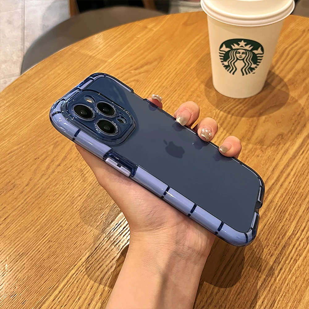 Elegant Transparent Shockproof Phone Case with Camera Protection and Soft Clear Back Cover