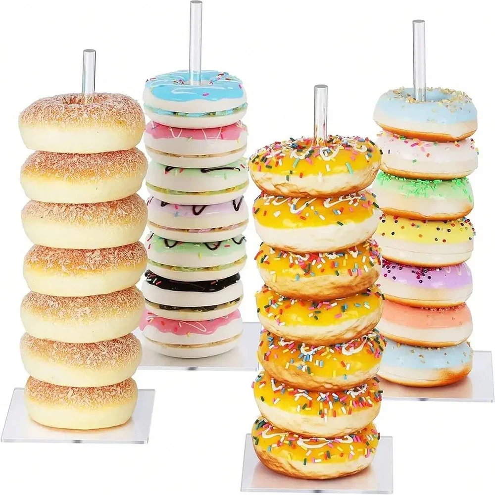 1pc Donut Stand Acrylic ,Clear Bagel Holder Stand, Donut Tower Stand, Donut Display Stand for Dessert Table, Doughnut Holder