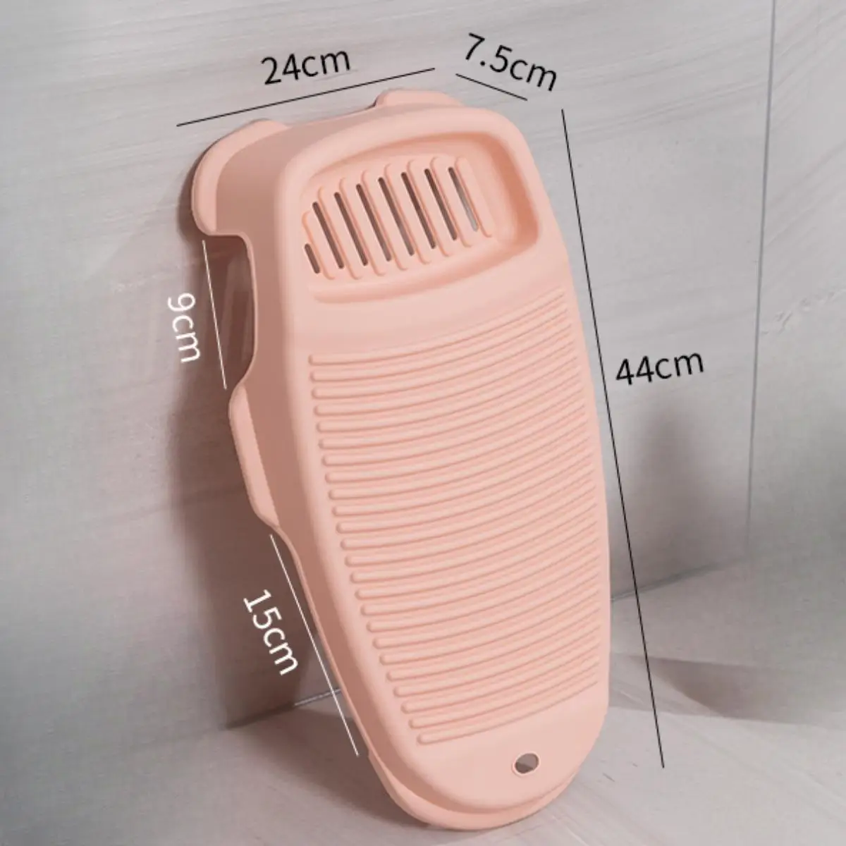 Laundry Scrubber, Mini Kneeling Washboard with Soap Holder, Non-Slip Rubber Pad,
