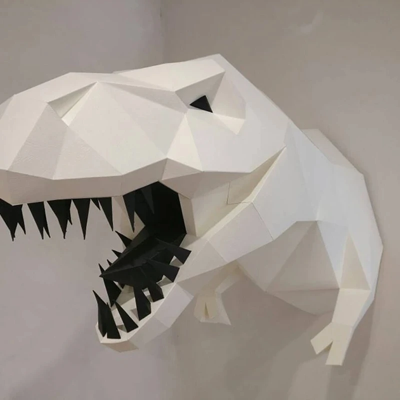 Tyrannosaurus Rex Paper Model Home Decor Living Room Wall Decoration DIY Dinosaur Animal Paper Craft 3D Mold Party Gifts Toys
