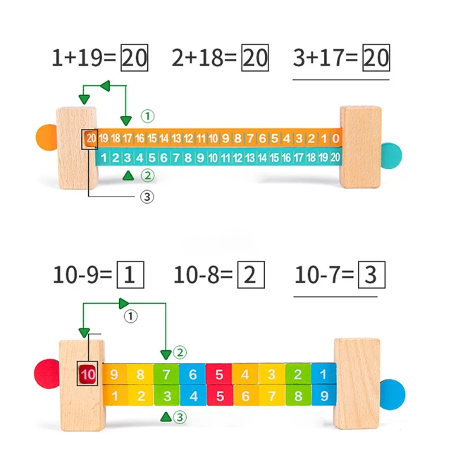 Régua de slides para crianças - Régua de slides adição subtração matemática  - Brinquedo de iluminação matemática para crianças crianças, brinquedos  educativos divertidos presentes