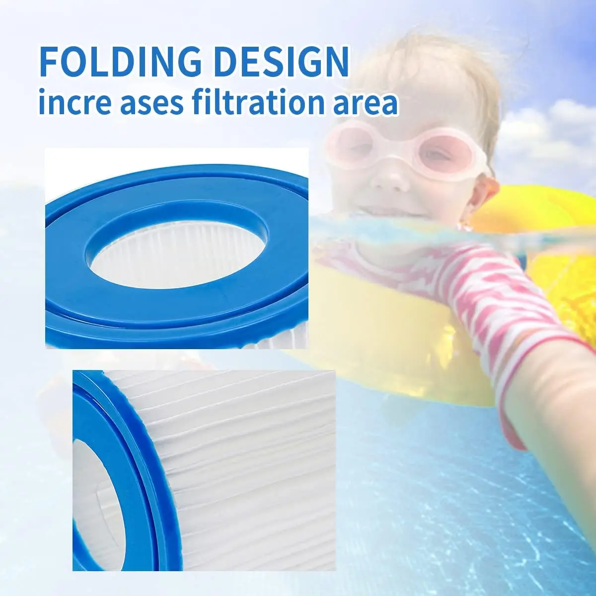 Type S1 Spa Filter 29011E for All Intex PureSpa 28429E Replacement for Intex 29001E Hot Tub Filter Cartridge Easy Set Pool Spa