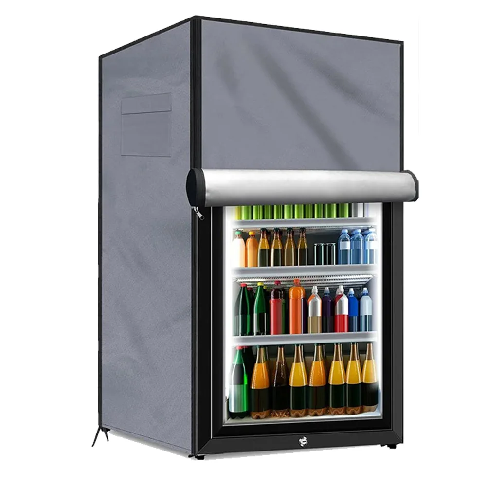 Outdoor Mini Refrigerator Cover Waterproof Design with Airflow Vent and Easy Access Zippers for Efficient Protection