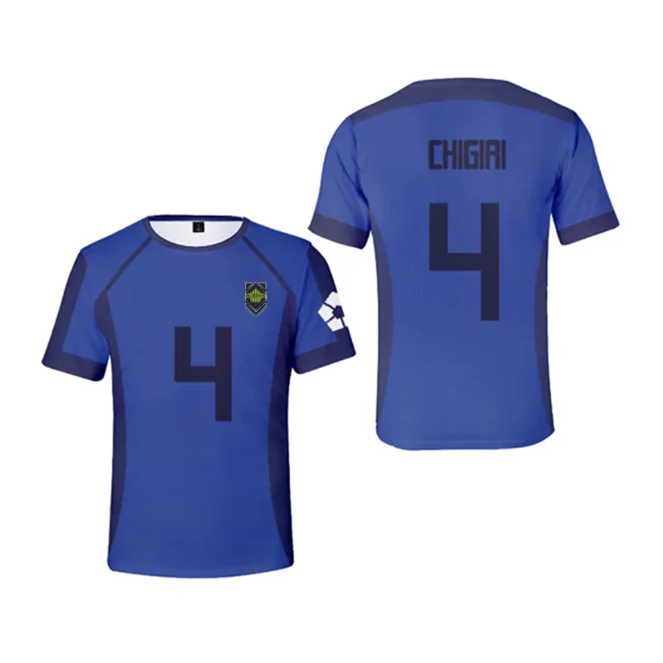Maglietta Blue Lock Anime Calcio - Uomo/Donna, Cotone Sportivo, Stampa Anime, Estate 2024