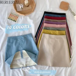 WERUERUYU Above Knee Mini Women Pu Faux Leather Skirts Jupe Femme Faldas Mujer