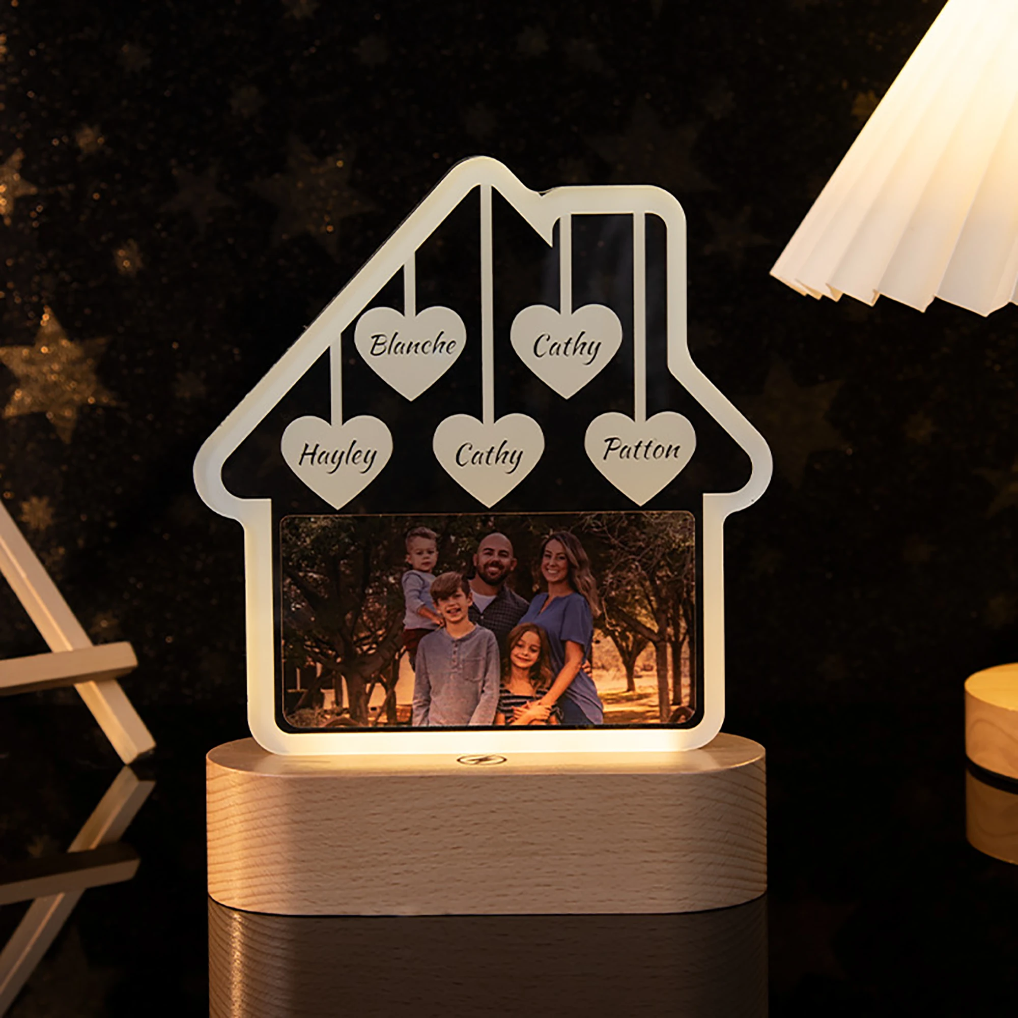 Lampada LED Personalizzata Puzzle con Foto e Testo