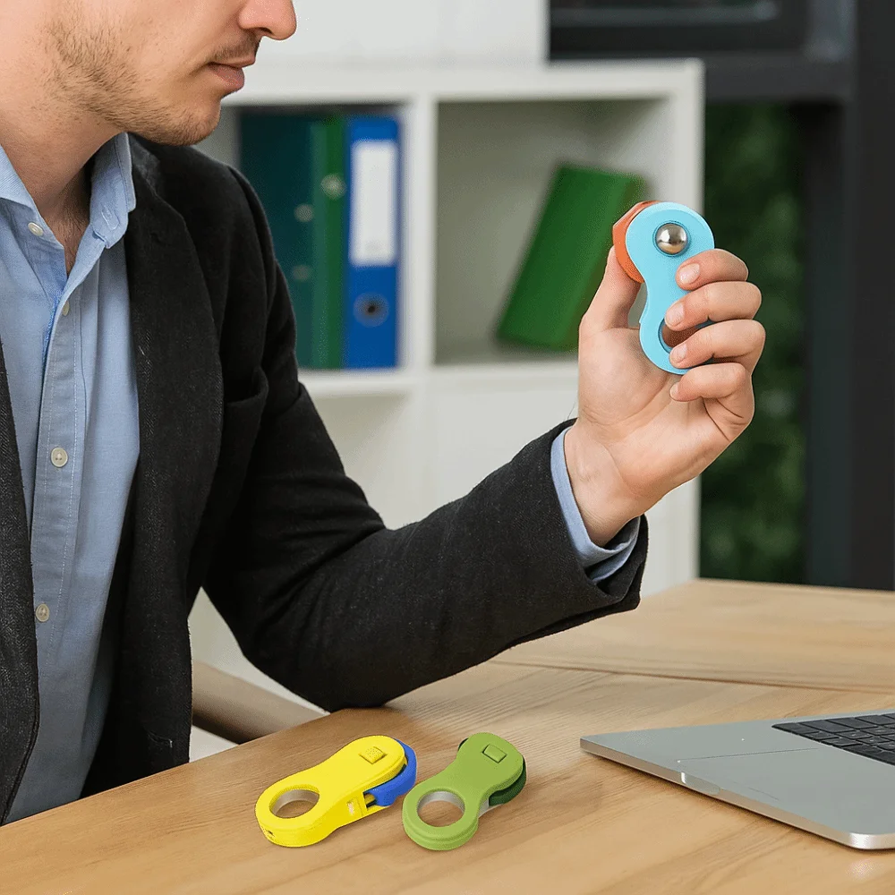 Hand Exerciser Gyro Rotating Toys Puzzle Game Fidget Spinner Finger Tip Cube Handle Toy Interactive Interesting