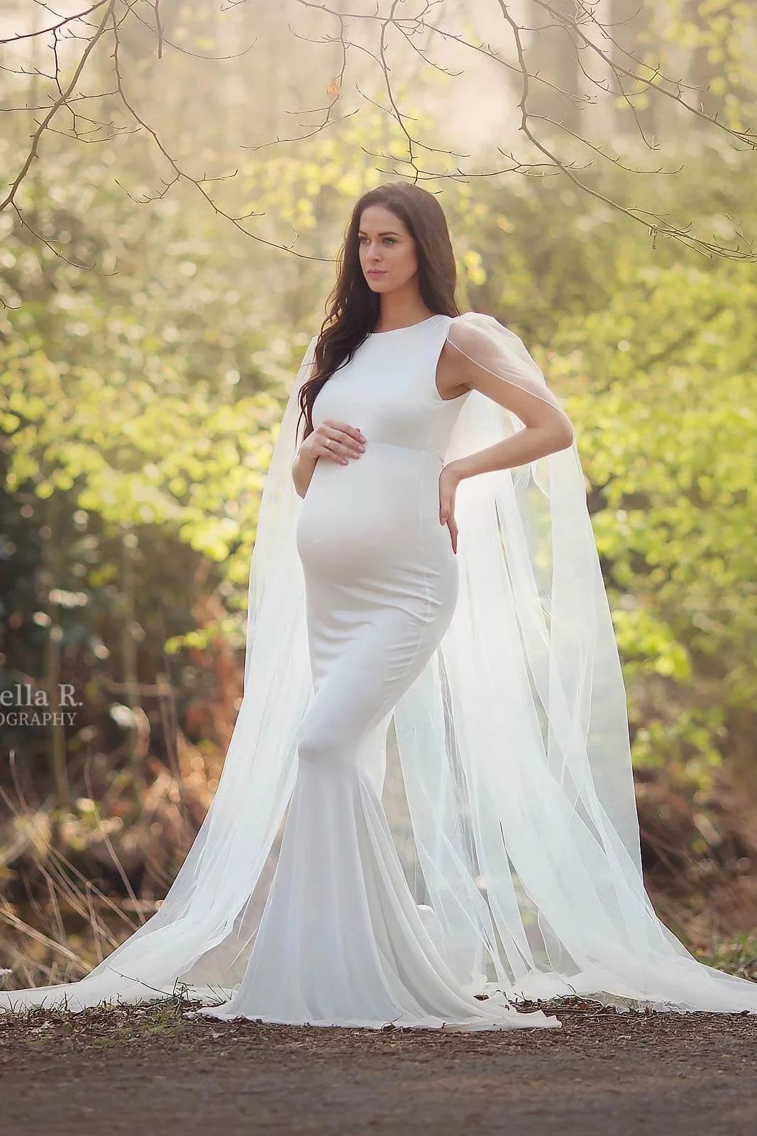 White Maternity Maxi Dresses