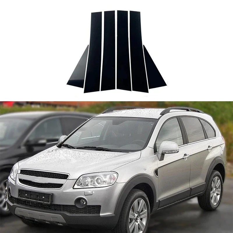 

6 шт. автомобильные столбы для Chevrolet Captiva 2007 2008 2009-2018 глянцевые черные наклейки на двери окна декоративные аксессуары