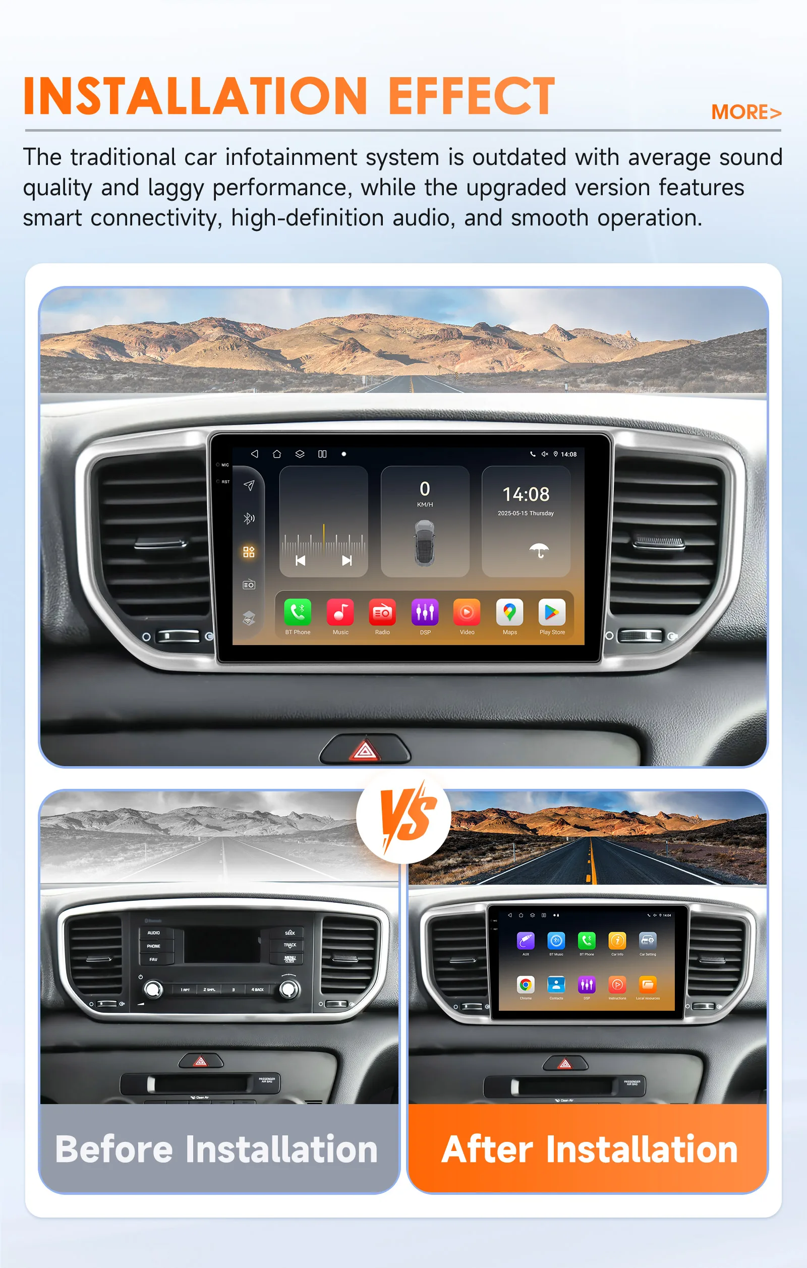 Hizpo 9-Zoll-Auto-Multimedia für Kia Sportage 4 QI KX5 2018–2021 Android Auto Navigation GPS Wireless Carplay Stereo Bluetooth – Detail 7