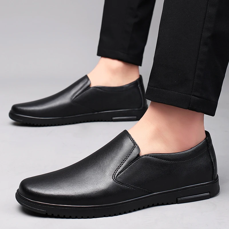 Italian Genuine Leather Men's Formal Loafers Handmade Business Casual Shoes High-end Formal Shoes for Men Driving Mocassin