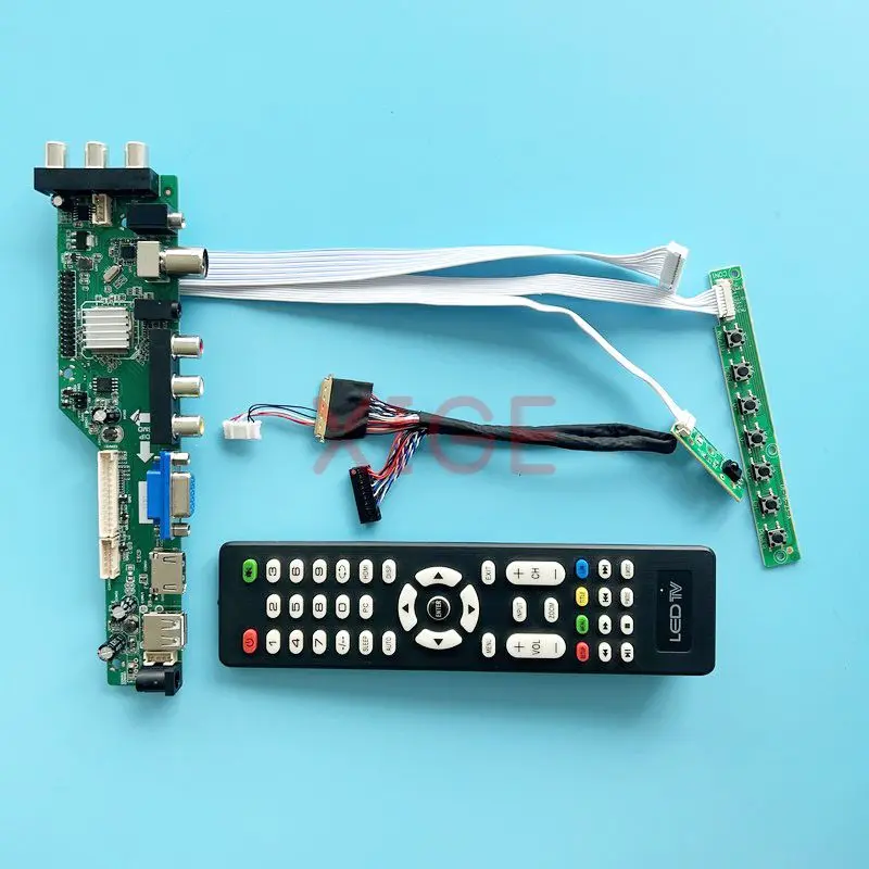 

Controller Board Fit B156HTN01 B156HTN02 B156HTN03 15.6" 1920*1080 Screen Digital Signal DVB DIY Kit 2AV+USB+DHMI+VGA LVDS 40Pin