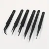 6pcs ESD Anti-Static Stainless Steel Tweezers - Precision Maintenance & Industrial Repair Tools for Working & Model Making. 2
