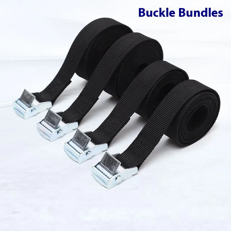 Cargo straps 3 pieces 1M buckle tie-down for car motorcycle bike with metal buckle tow rope strong ratchet for luggage