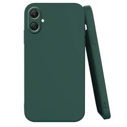 Shockproof Phone Back Armor Bumper TPU Cover - Durable Protective Case for Samsung A06 (Black Green)