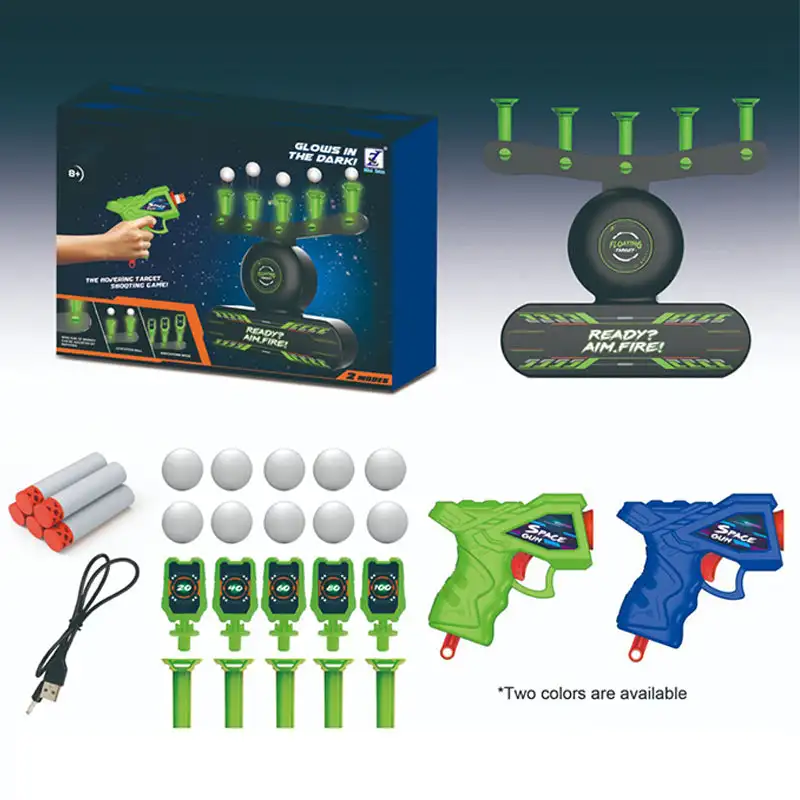 Glow-in-the-Dark Shooting Target Practice Kids Shooting Toy Gun Set Electric Hovering Target Toy Set Gift Choice