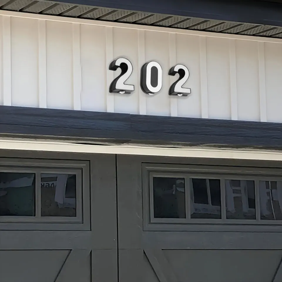 LED Aluminium Wall Lamp Digit Number Lamps AC85-265V Waterproof Led Lights Modern Indoor Outdoor Wall Decoration For Home Garden