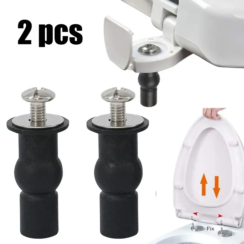 Toilet Seat Accessories 2pcs Toilet Seat Screws Nut Cover Lid Top Fixing Blind Hole Fitting Kits Bathroom Accessories Replacement Toilet Seat Screws