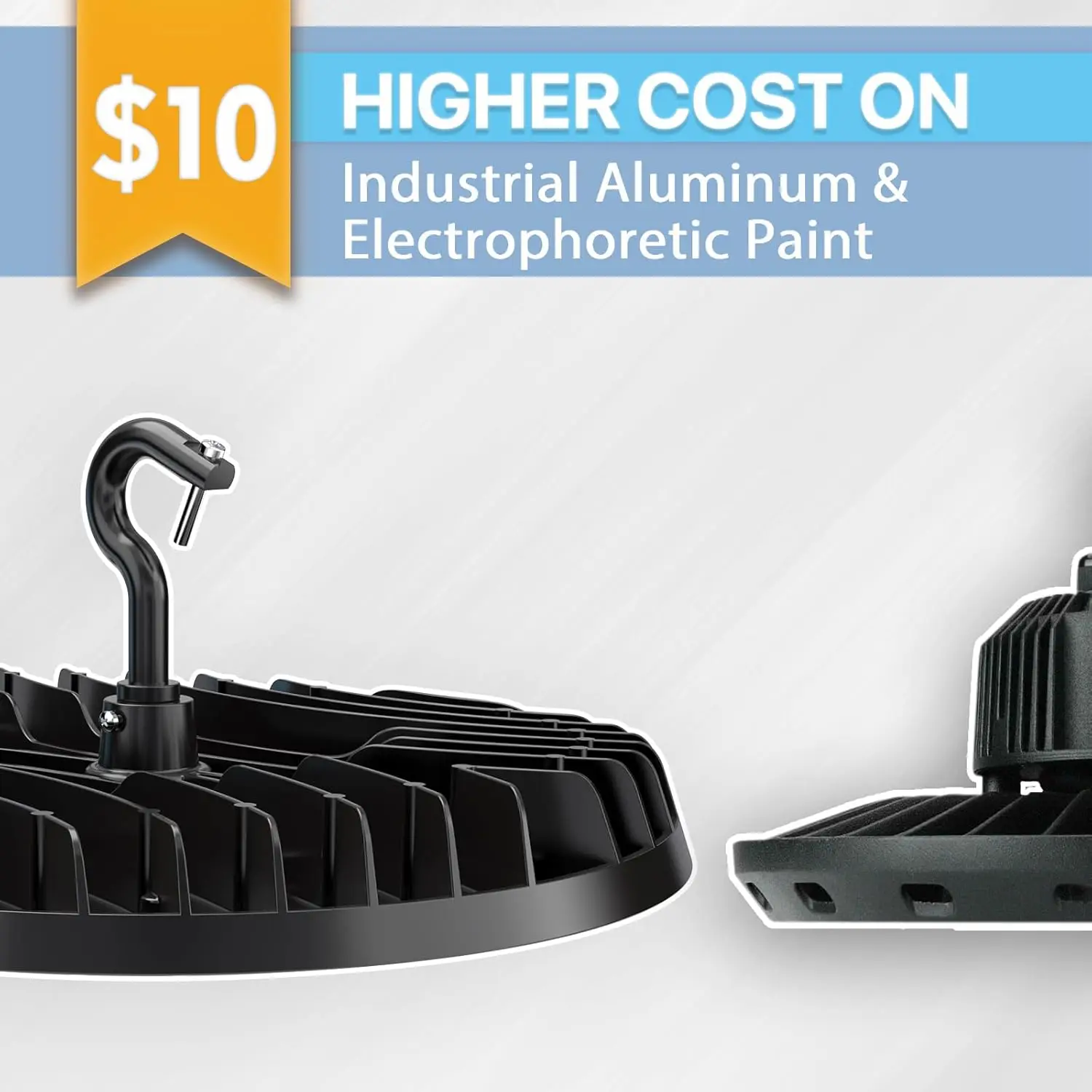 LED Lights 150W, 6 Pack LED High Bay Light 21000LM, UFO Light Fixture for Barn Gym Shop Workshop