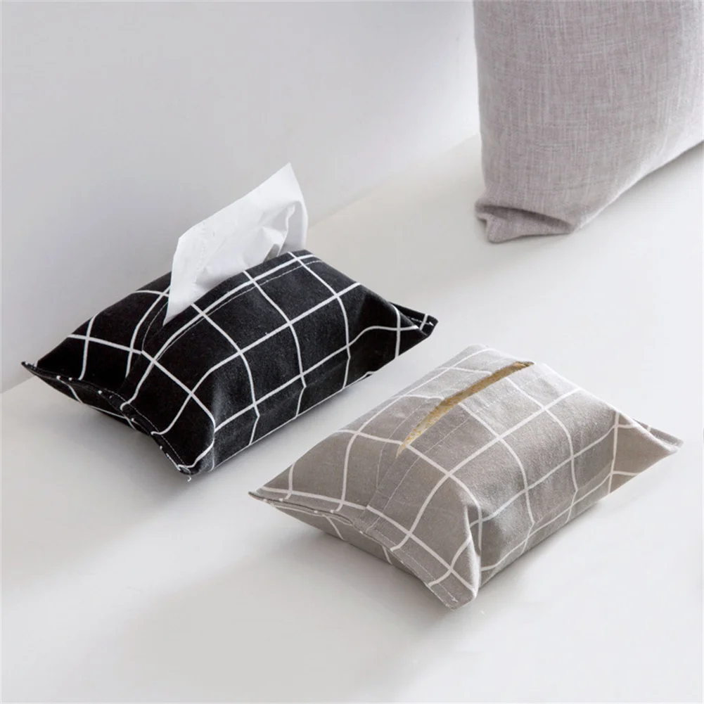 Portable Tissue Box Paper Storage Box Towel Cover Cloth Art Bedroom Living room Desktop Paper Towel Box Vehicle Paper Storage 5