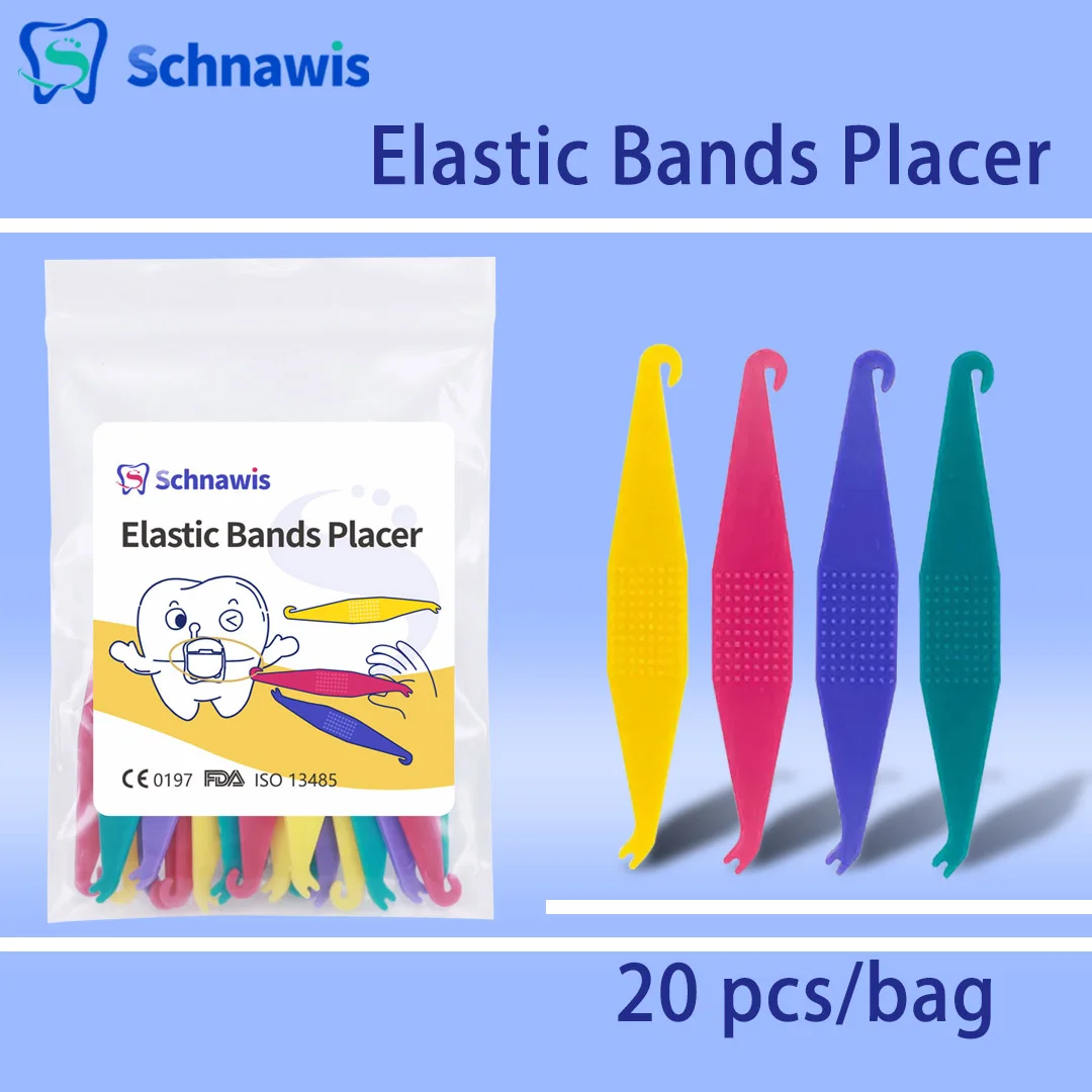 

20Pcs/bag Disposable Dental Orthodontic Elastic Bands Placer for Brackets Braces Rubber Ligature Ring Dentistry Dentist Tool