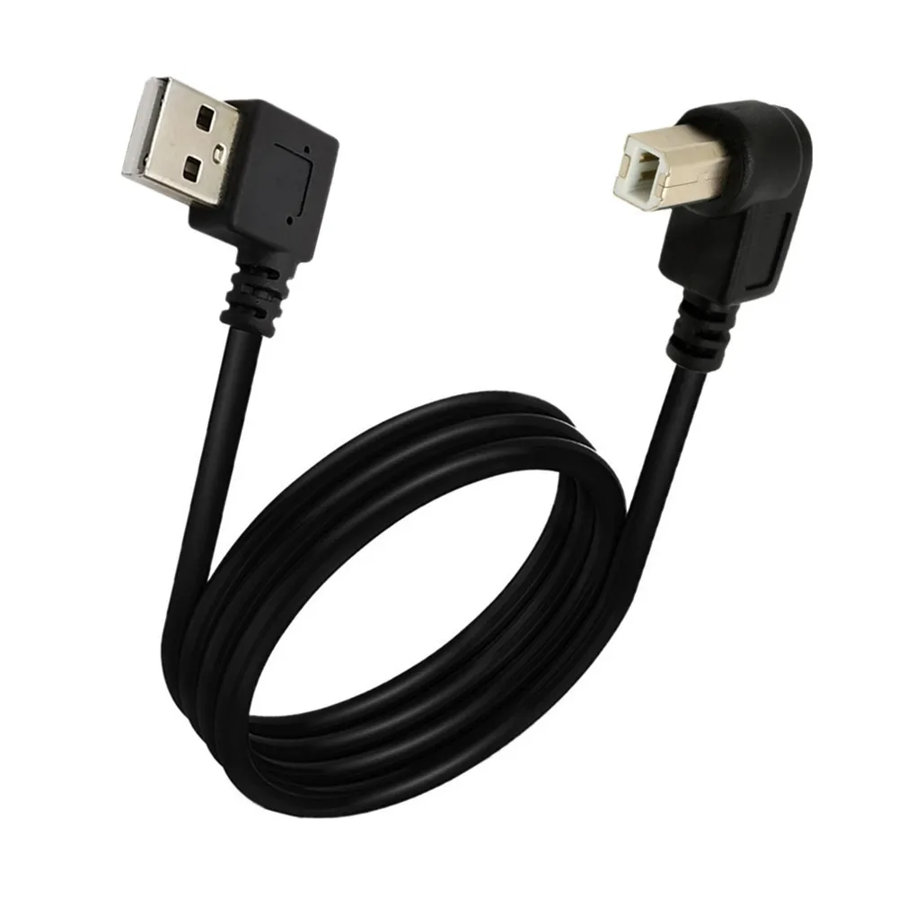 상하좌우 USB 2.0 A 수-USB B 수, B 타입 BM 90 도 BM 앵글 케이블 코드, 하드 디스크 박스 프린터 스캐너용