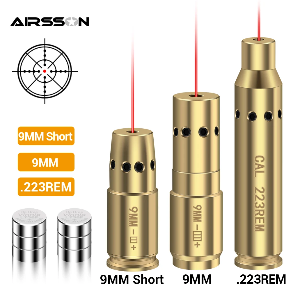 TacticalLaserBoreSightfor2239mmCalRedLaserBoresighterCartridgeZeroingSightfor