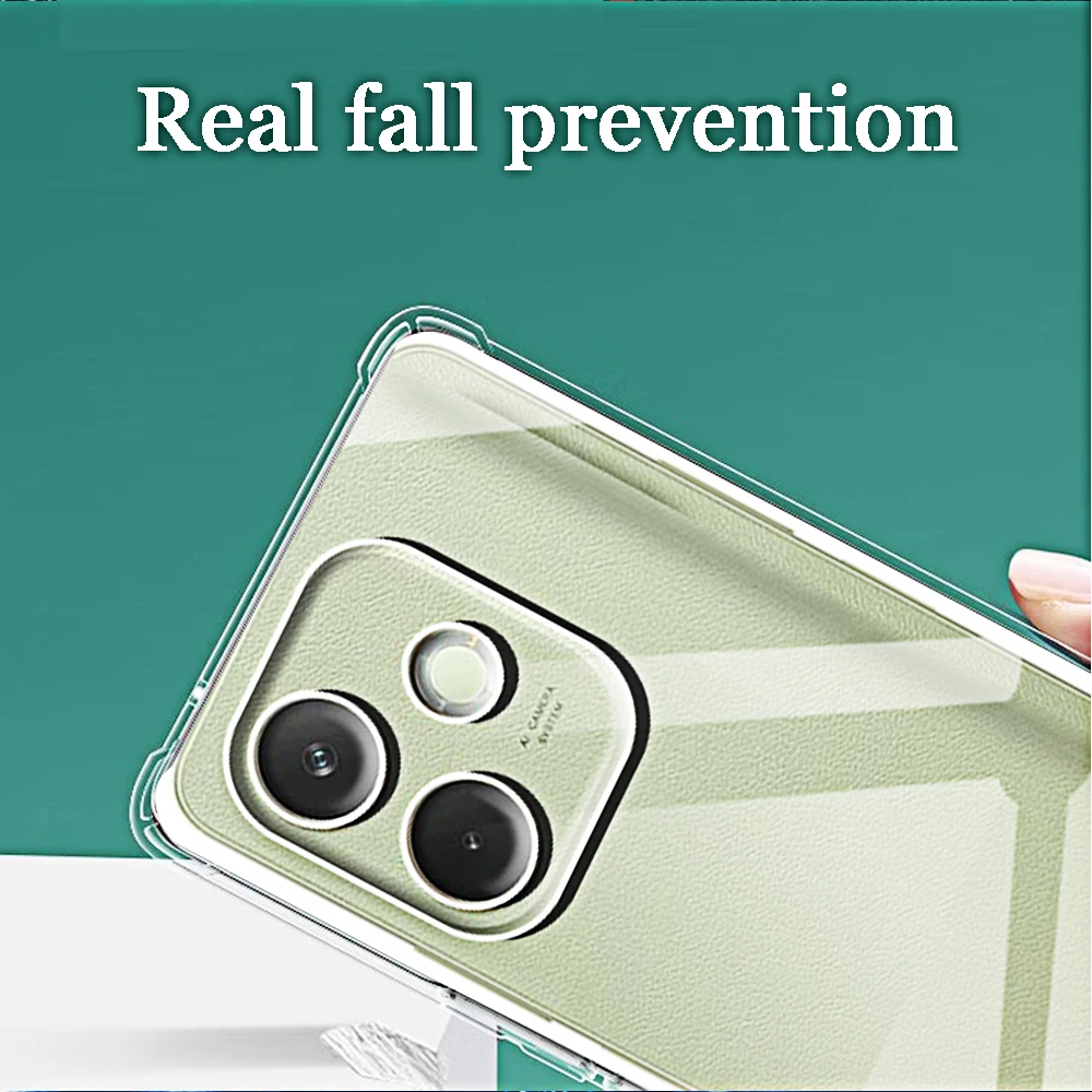 Clear Protective Phone Case with Camera Shield - Transparent Back Cover