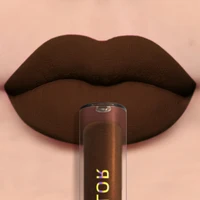 Richly Pigmented Matte Velvet Brown Lip Gloss - Non-Stick, Long Lasting, Velvety Smooth Finish - Hydrating Lip Glaze & Lip Mud M 1