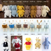 Newborn Photography Doll Props Cute Animals Handmade Knitted Doll Mohair Cartoon Rabbit Toys Studio Shoots Photo Props Accessory 1