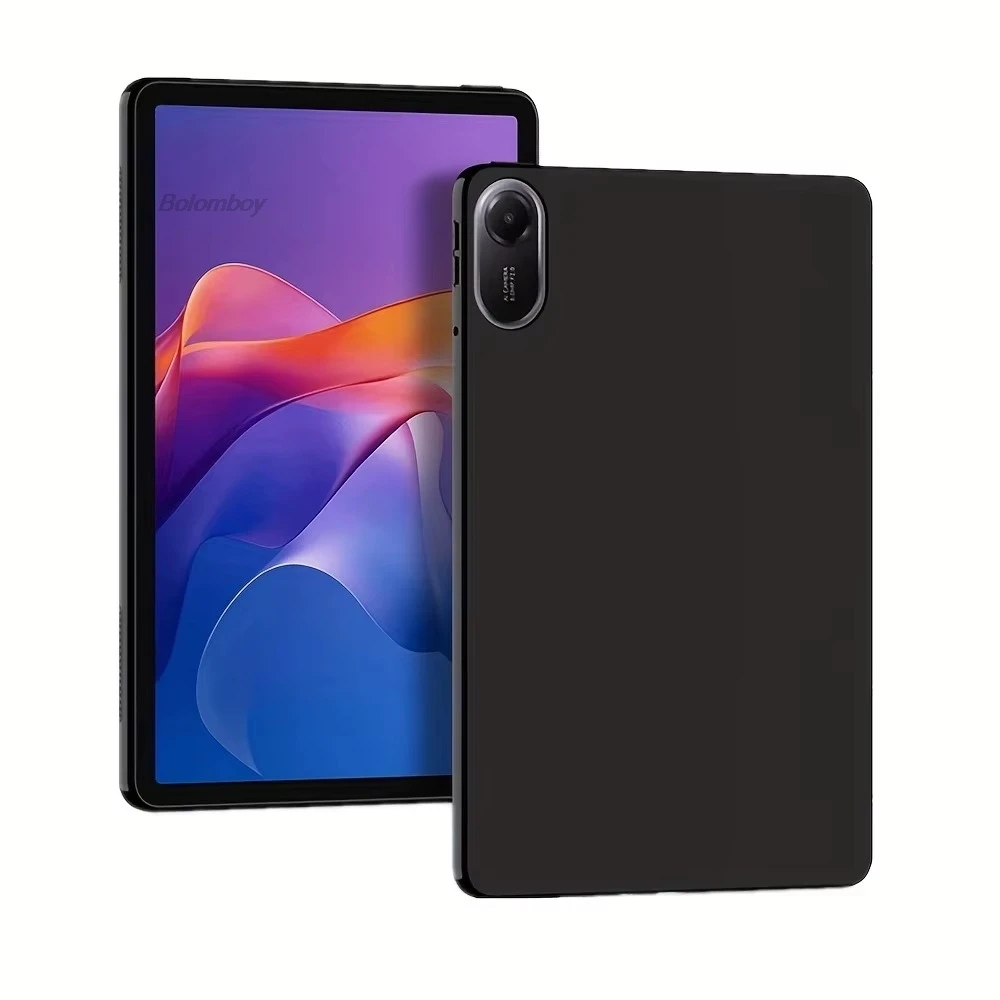 Enhanced Soft Silicone Black Tablet Back Cover Case
