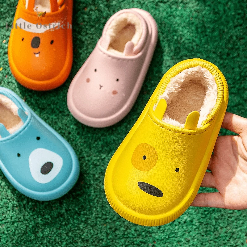 Baby Boy Girl  Cartoon Slipper Winter Infant Toddler Child Plush Shoes Bedroom Indoor Anti Slip Warm Slipper Baby Home Shoes children's shoes for adults