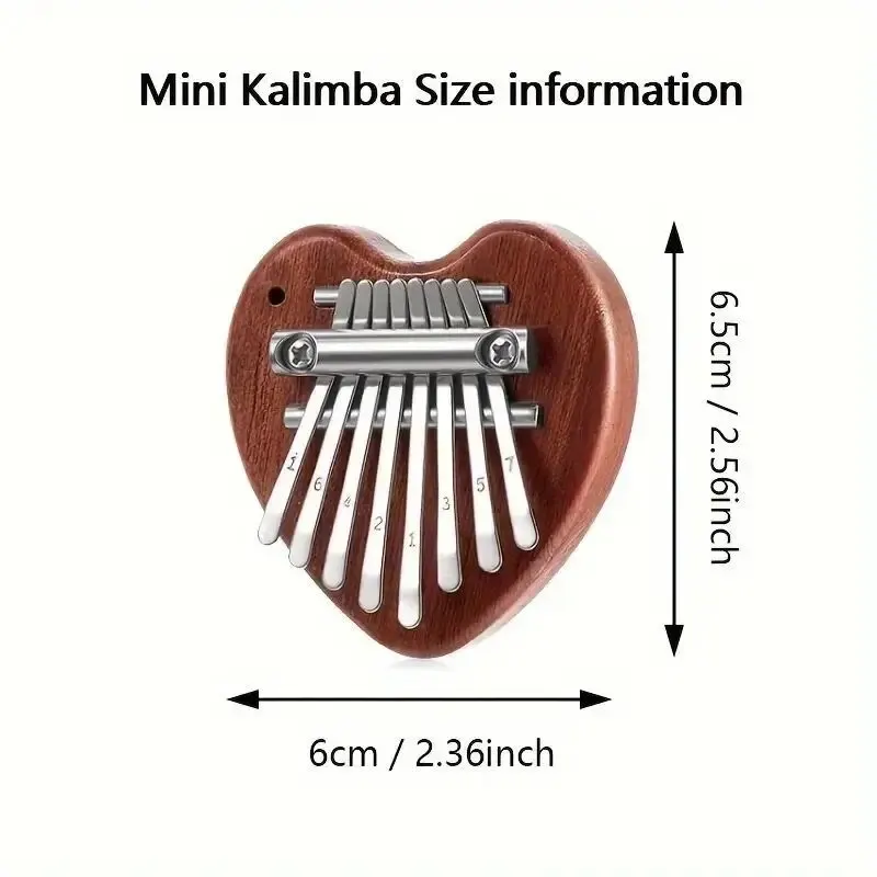 mini wooden kalimba 8 Key Mini High Quality Exquisite Finger Thumb Piano Marimba Musical Good Accessory Pendant Gift Valentine's Day