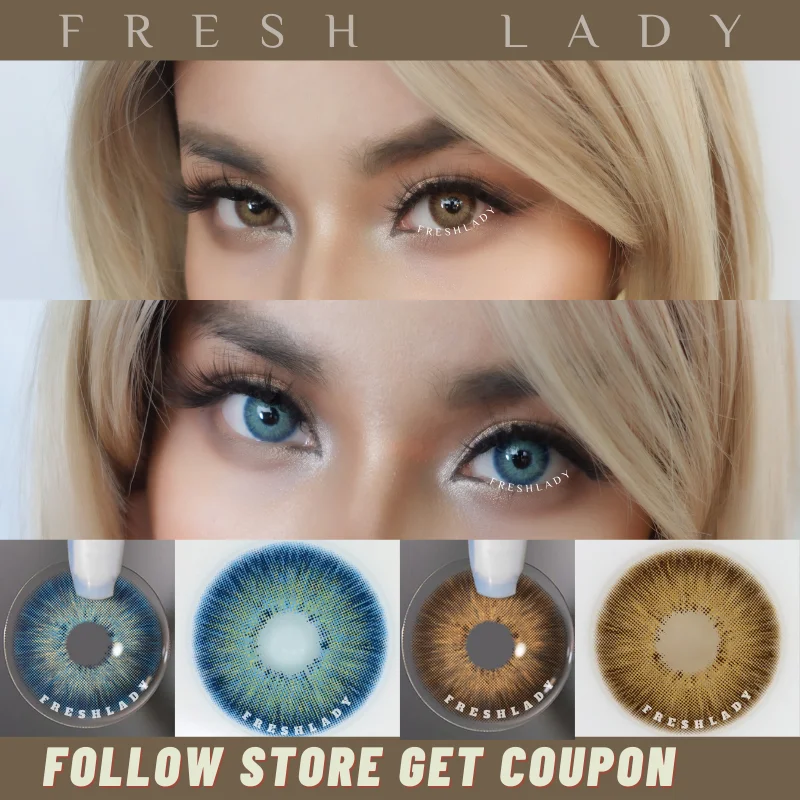 

UYAAI Color Contact Lenses For Eyes Colored Lens Blue Green Multicolored Lenses Contact Lens Beauty Makeup Yearly