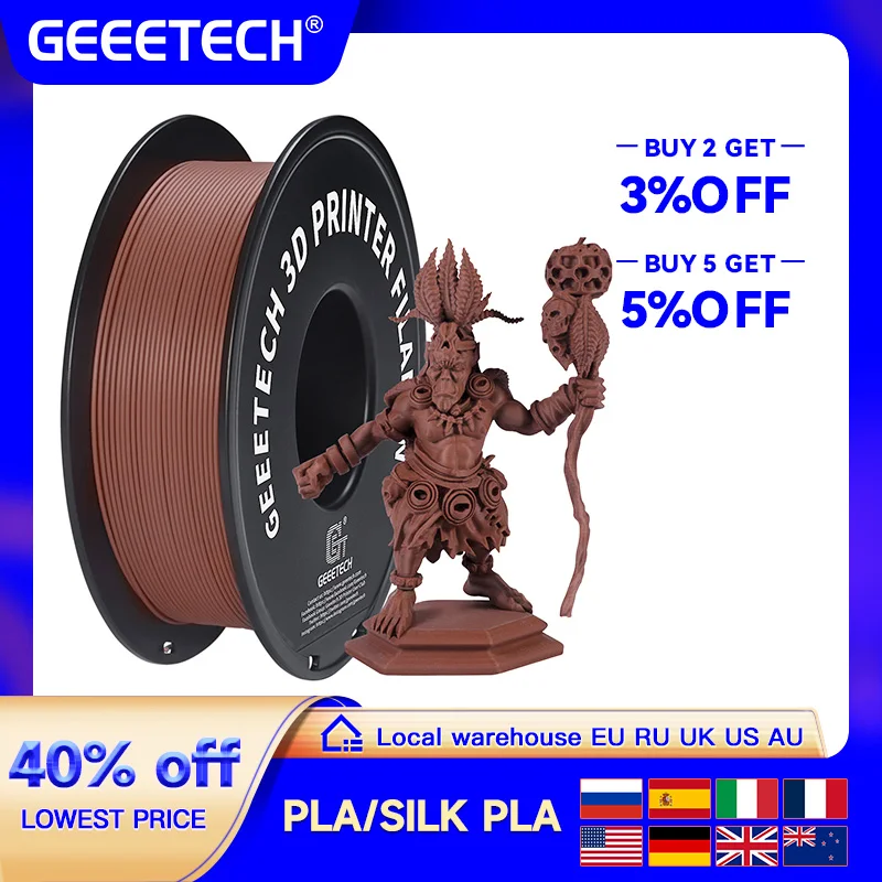 Geeetech 3d printer filament Pure PLA PETG Plastic 1kg 1.75mm,Tangle-Free, 3d printing materials, vacuum packaging,fast shipping luminous filament petg 1kg 1 75mm glow in the dark petg filament high quality 3d printing plastic materials glow filament petg