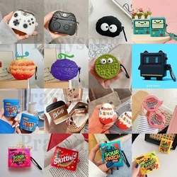 Fashion Pro 2 Case for AirPods Pro 3 Cute 3D Snacks Sugar Creative Earphone Case Cartoon Silicone Cover for AirPods 3 2 Pro Case