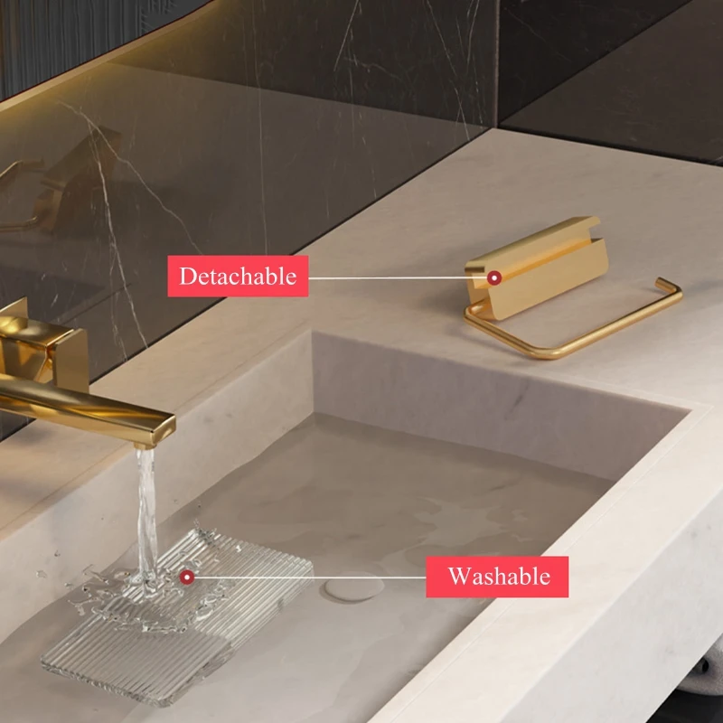Bathroom Wood Paper Holder Wall Mounted Phone Rack Toilet Tissue Shelf Bathroom Accessories Acrylic Paper Towel Dispenser