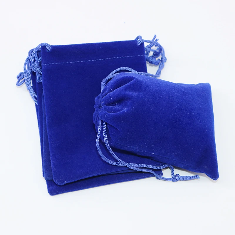 

10pcs/lot 5*7cm 7*9cm 9*12cm Blue Jewelry Packaging Pouch Velvet Drawstring Bag for Gift Small Treat Bag Fast Delivery