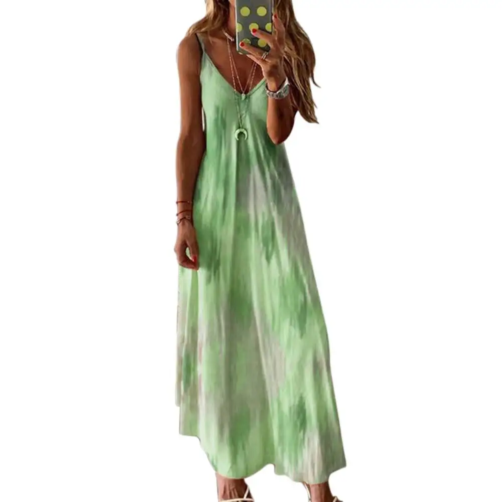 Sexy Dress for Women Clothing 2024 Summer Beach Vacation Camisole Long Floral Skirt Female Elegant Maxi Midi Dress M L XL XXL - Image 5