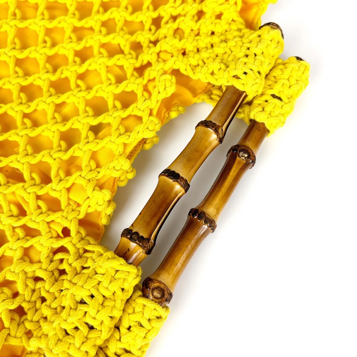 Simple Daily Cotton Thread Mesh Handbag Hollow Woven Ladies Single Shoulder Bag Neutral Minimalist Style round Shape Handbag